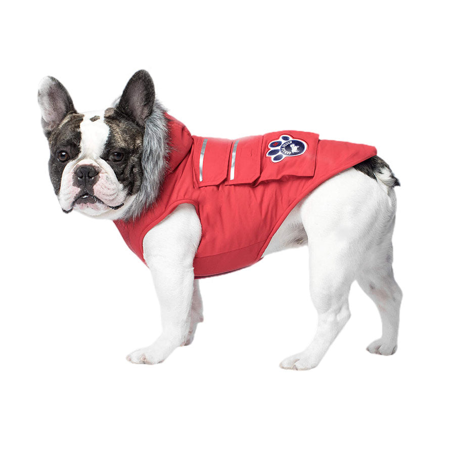Canada Pooch Dog Everest Explorer Jacket Red Reflect