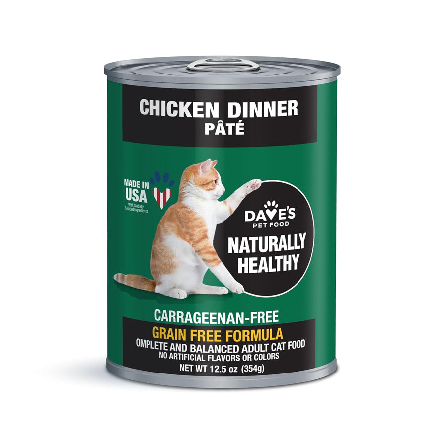 Daves Pet Food Naturally Healthy Chicken Canned Cat Food, 12.5oz