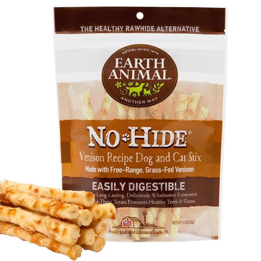 Earth Animal No Hide Venison Stix, 10pk