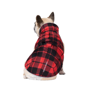 Canada Pooch Expedition Coat 2.0, Red Plaid, Size 28