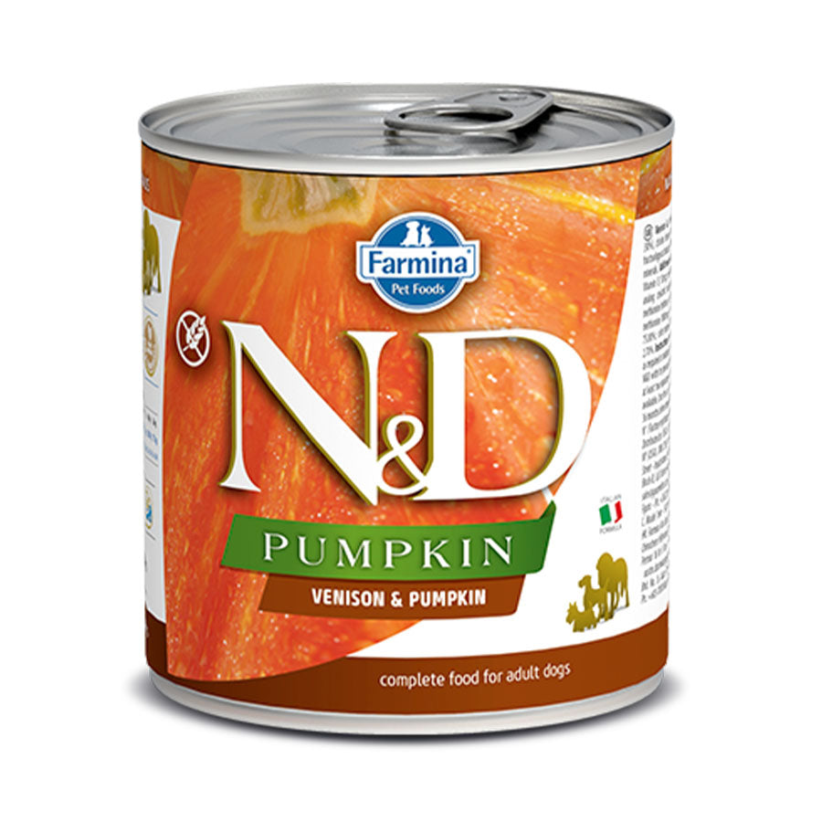 Farmina N&D GF Pumpkin, Venison & Apple Canned Dog Food, 10oz