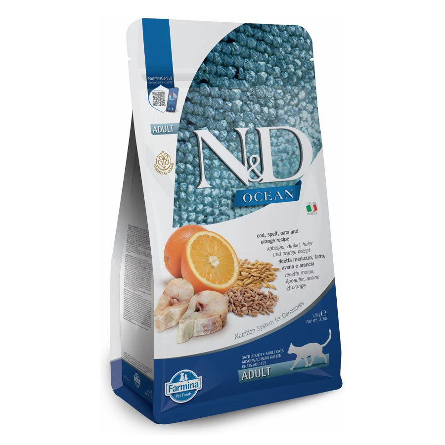 Farmina N&D Ocean Fish Ancestral Grains Cat Food, 3.3 LBS