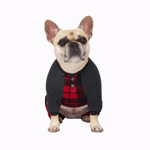 Canada Pooch Frosty Fleece, Red Plaid, Size 10