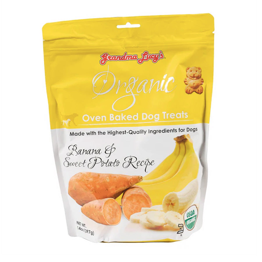 Grandma Lucys Baked Organic Banana & Sweet Potato Dog Treats, 14 oz