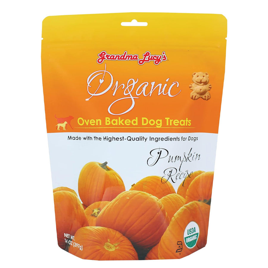 Grandma Lucys Pumpkin Organic Baked Dog Treats, 14oz