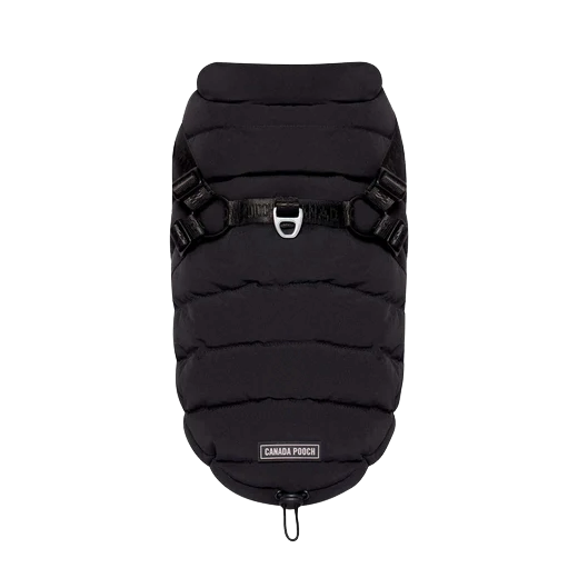 Canada Pooch Harness Puffer, Black, Size 18