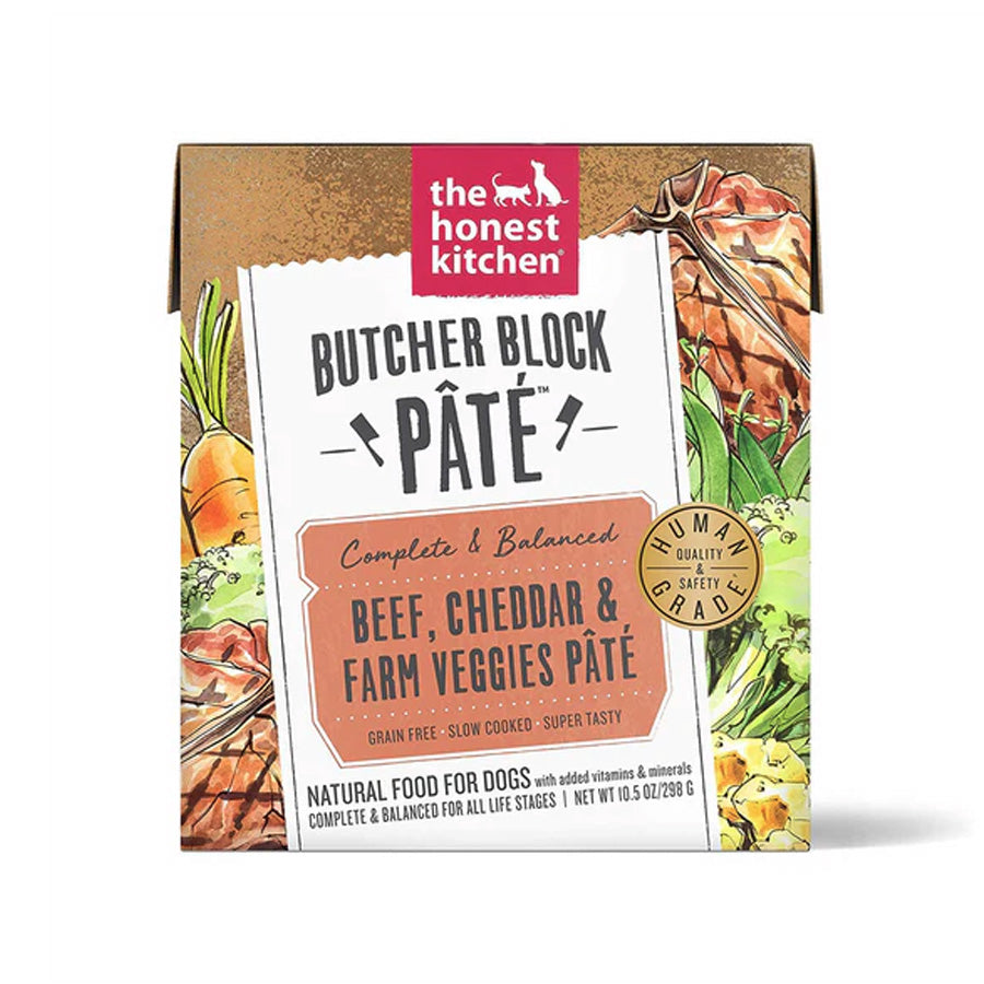 Honest Kitchen Butcher Block Pâté Beef, Cheddar & Farm Veggies Pate, 10.5oz