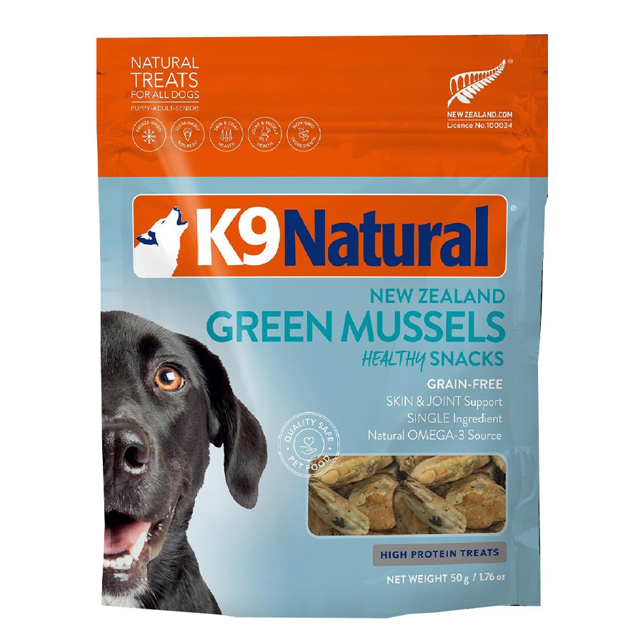 K9 Natural Freeze-Dried Green-Lipped Mussel Snack Treat, 1.76oz