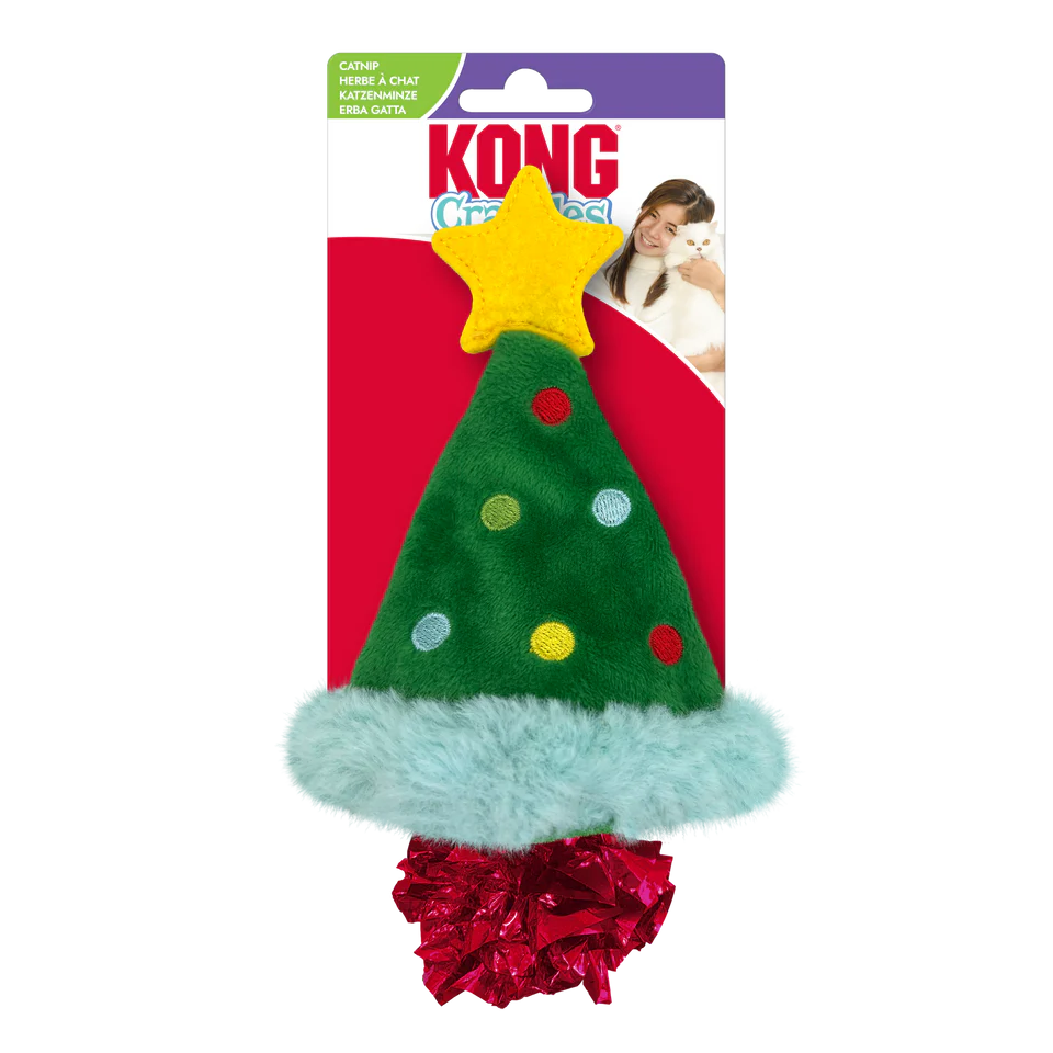 Kong Holiday Crackles Christmas Tree Cat Toy