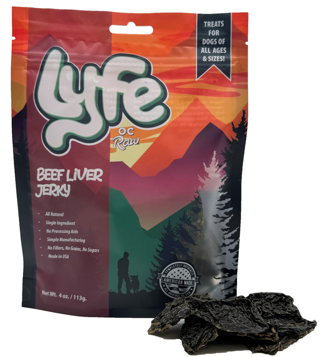 OC Raw Lyfe GF Beef Liver Jerky, 4oz