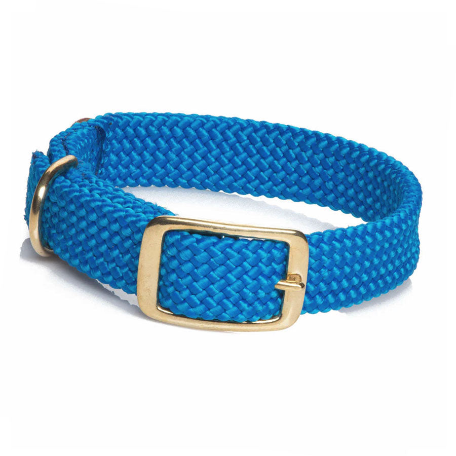 Mendota Pet Blue Double Braid Junior Collar, 12"