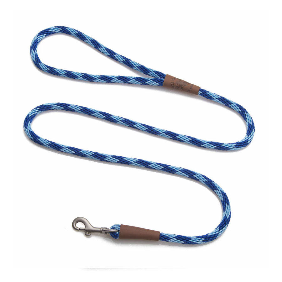Mendota Pet British Style Slip Lead, Diamond Sapphire, 1/2" X 6'