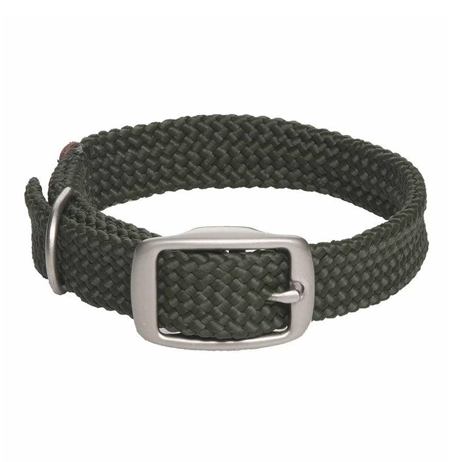 Mendota Pet Olive Double Braid Collar, 21"