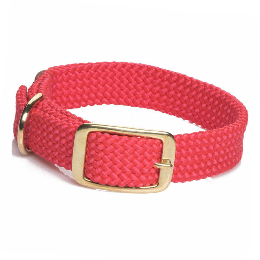 Mendota Pet Red Double Braid Collar, 24"