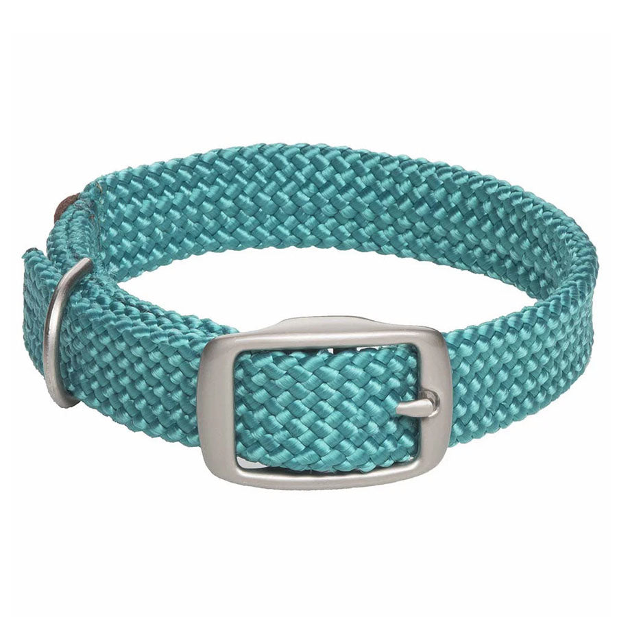 Mendota Pet Teal Double Braid Junior Collar, 14"