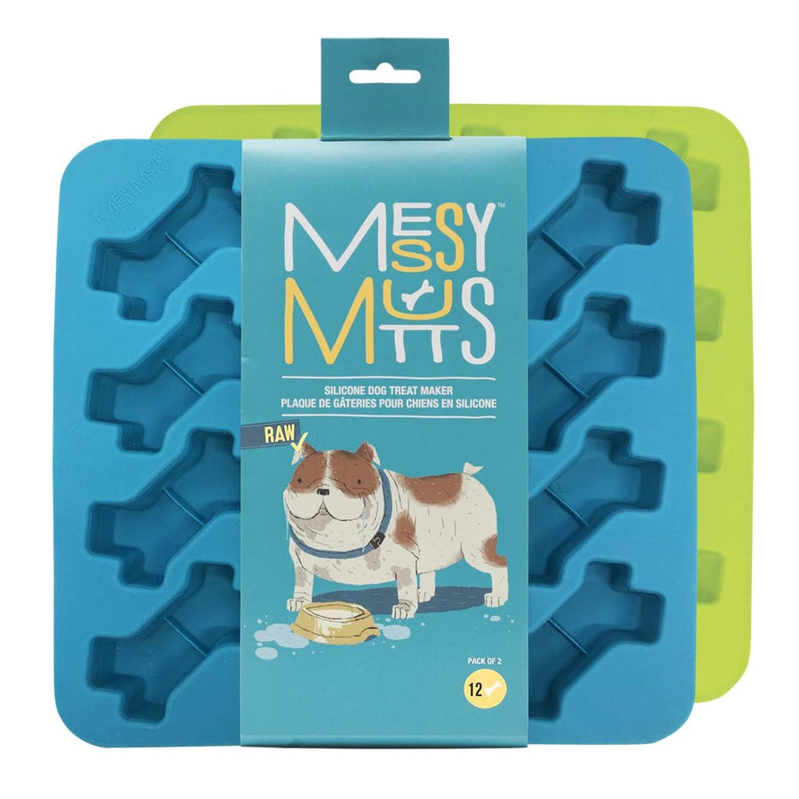 Messy Mutts Silicone Bake & Freeze Treat Makers, 12 x 1 oz Bones - 2 Pack