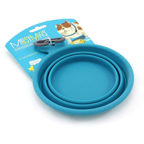Messy Mutts Silicone Collapsible Bowl - Blue