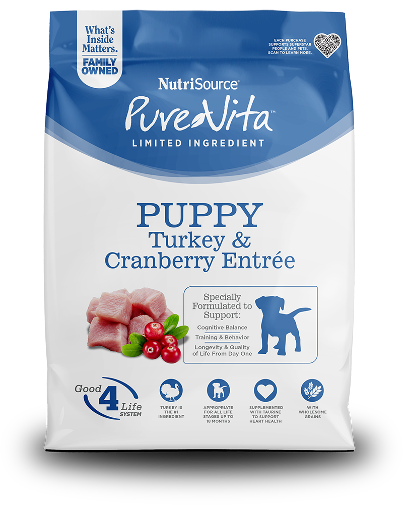 Pure Vita Puppy Turkey & Cranberry, 25lbs