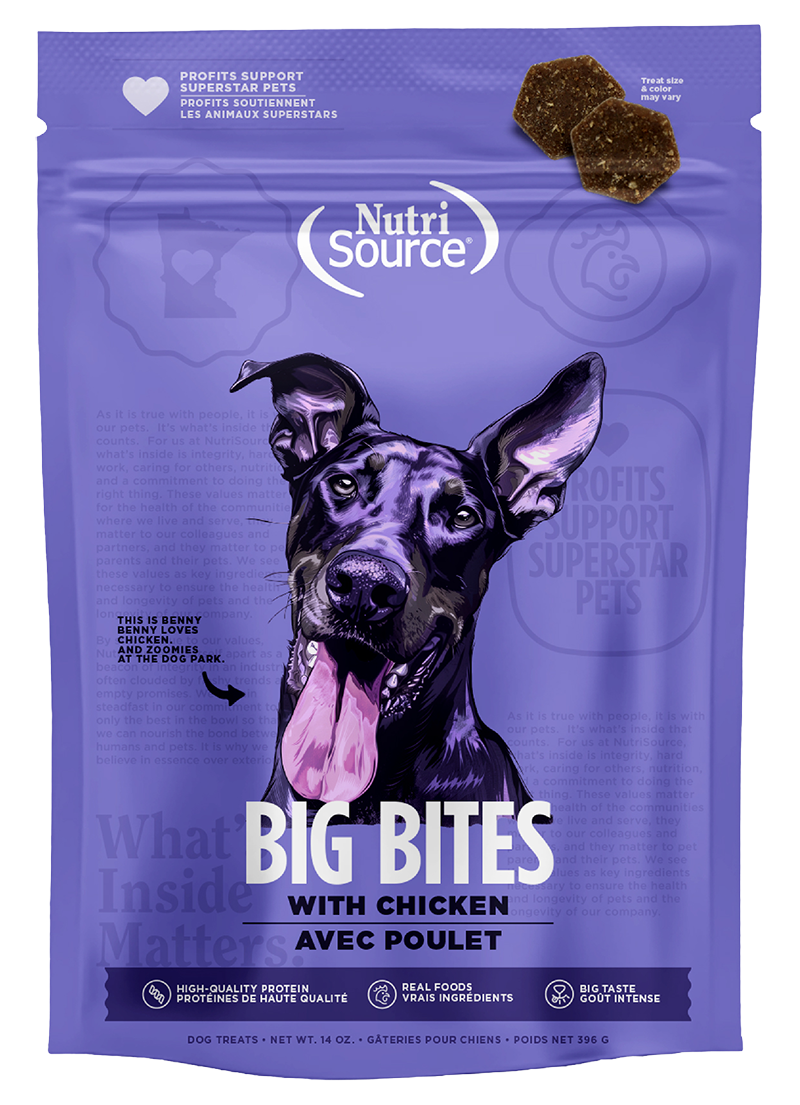 NutriSource Big Bites Chicken Dog Treats, 14oz