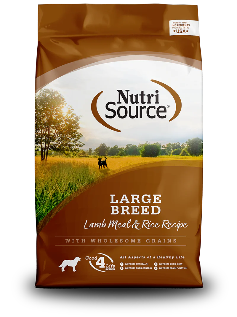 Nutrisource Large Breed Adult Lamb Meal & Rice, 26lbs