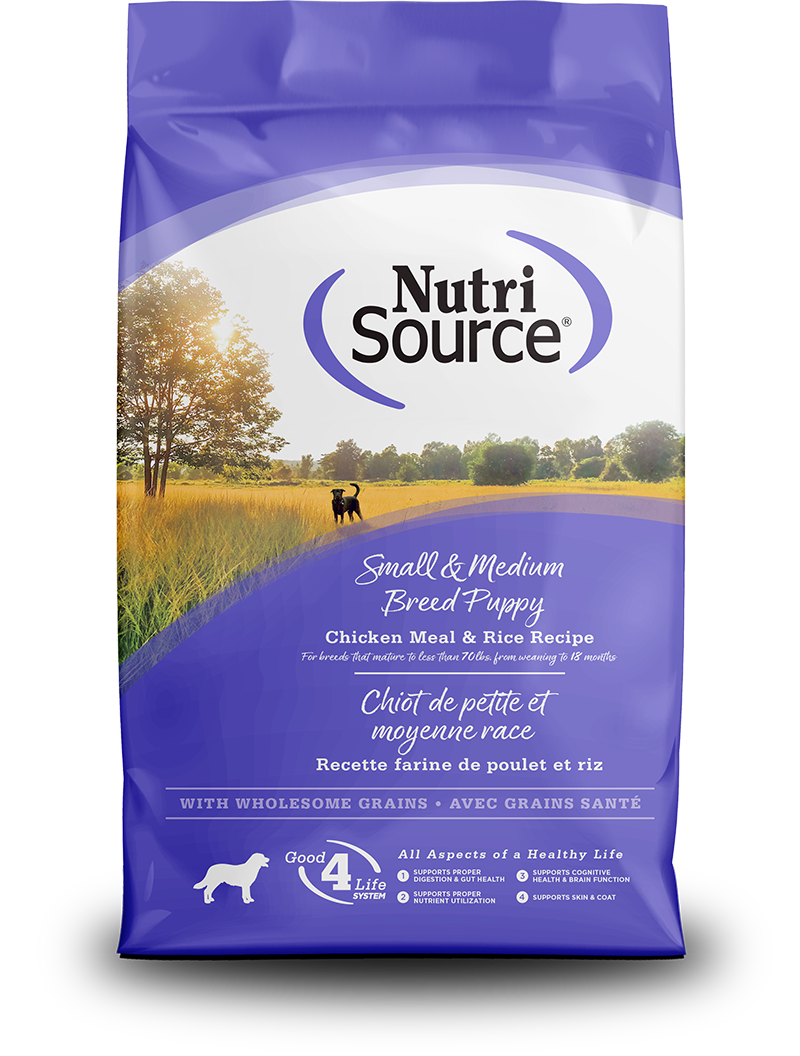Nutrisource Chicken & Rice Small Medium Breed Puppy, 12lbs