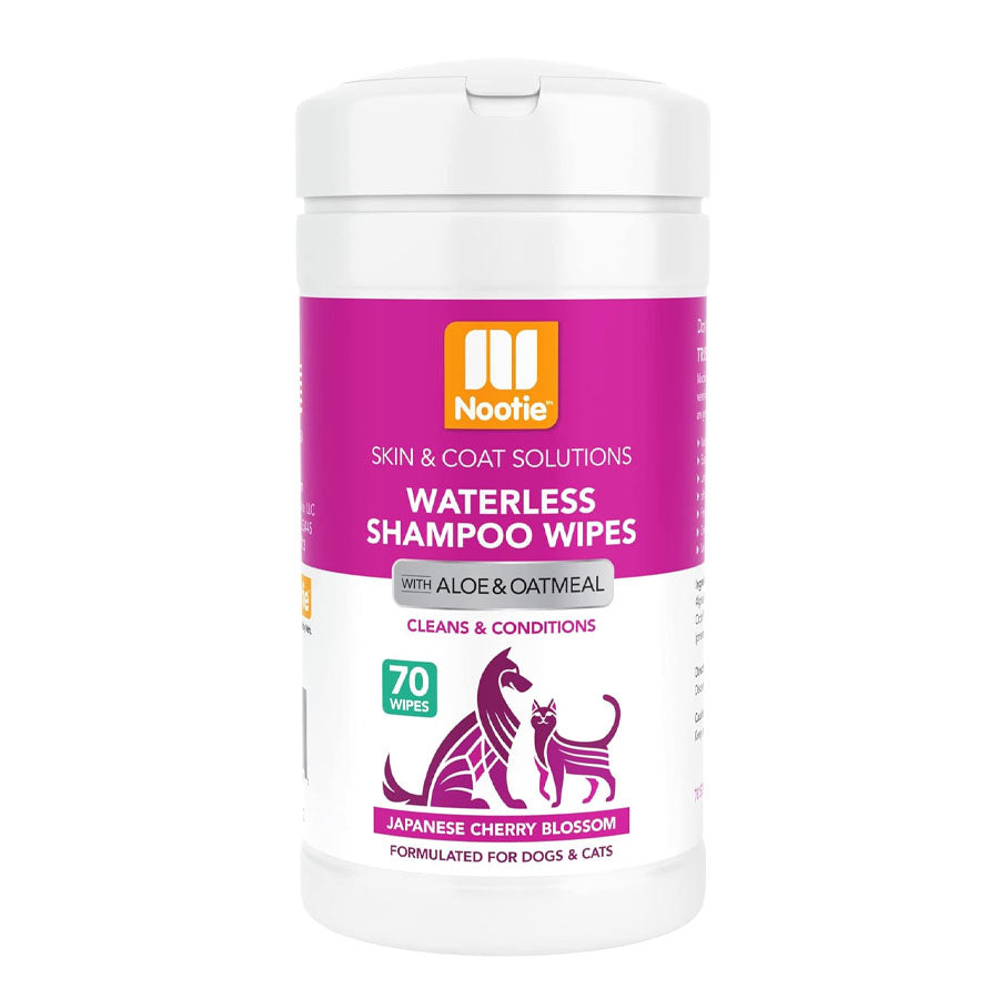 Nootie Waterless Shampoo Wipes Cherry Blossom, 70 Count