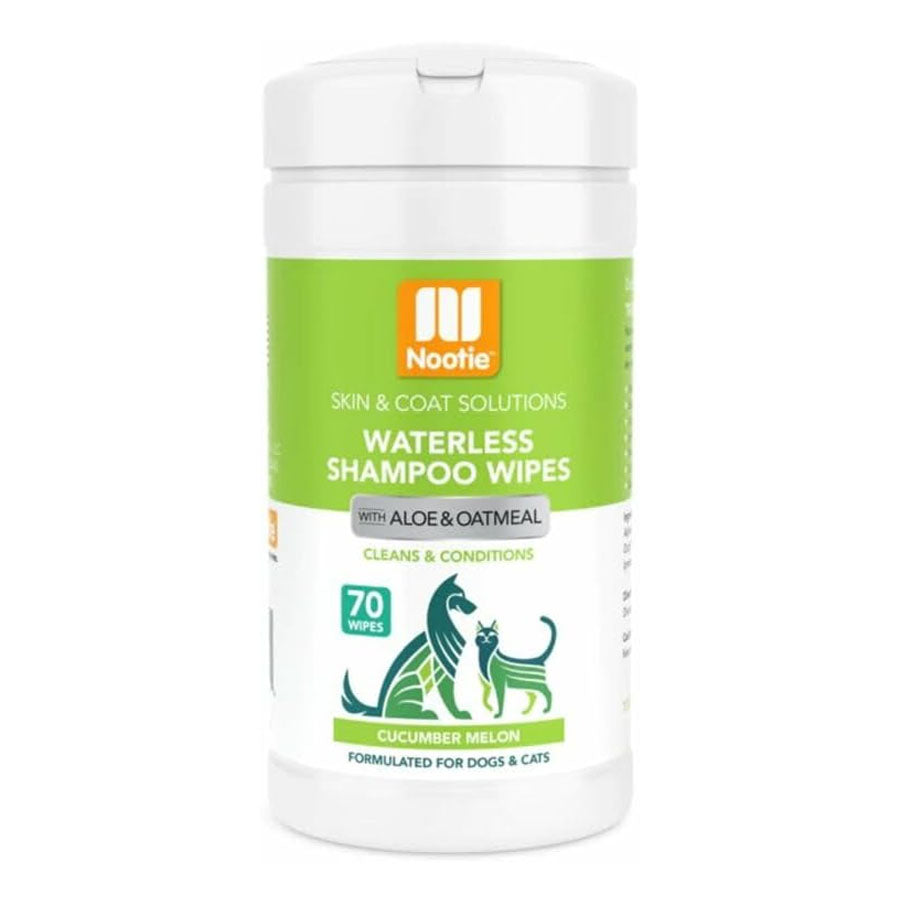 Nootie Waterless Shampoo Wipes Cucumber Melon, 70 Count