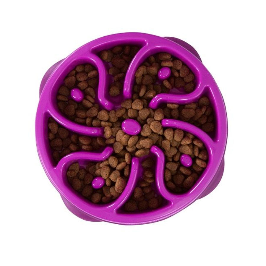 Outward Hound Fun Feeder Slo Bowl Purple