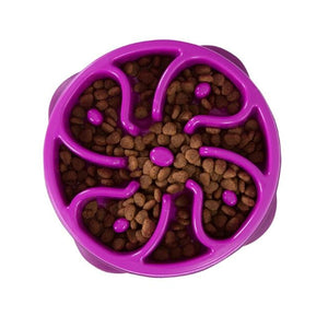 Outward Hound Fun Feeder Slo Bowl Purple
