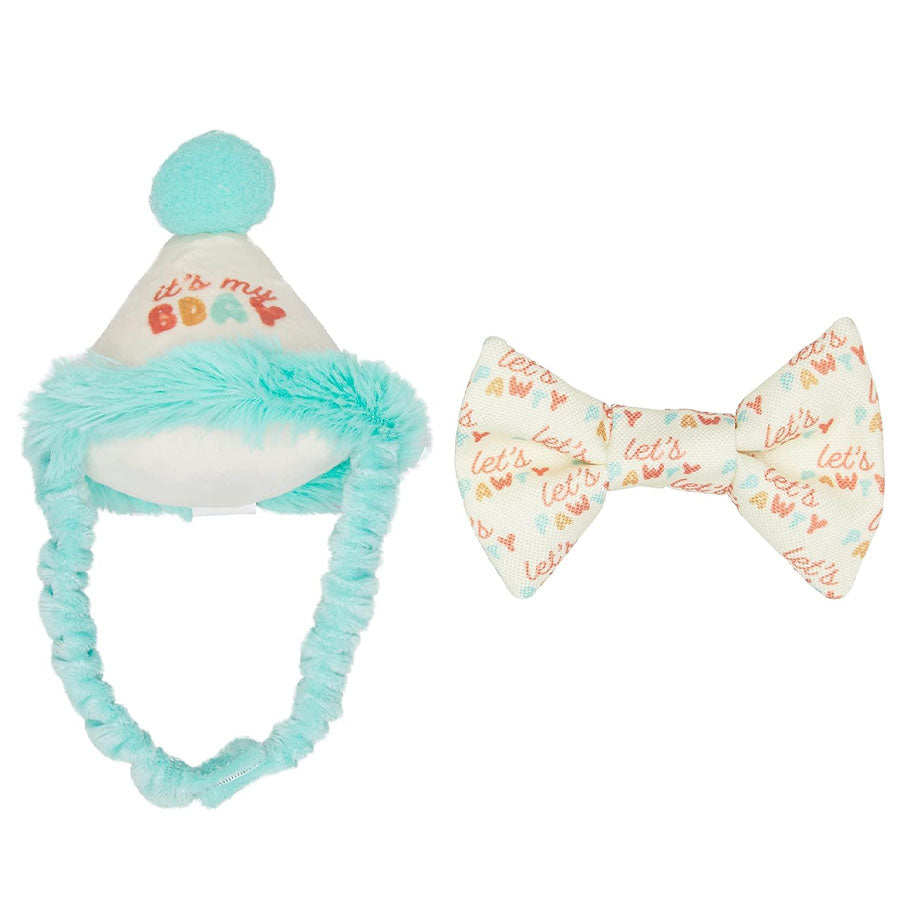 Pearhead Happy Purrday Cat Hat And Bowtie Set