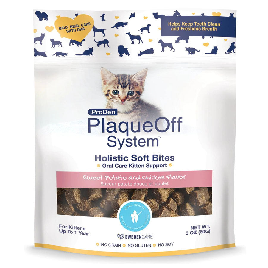 PlaqueOff Holistic Soft Bites Cat- Oral Care Kitten Formula, 3oz