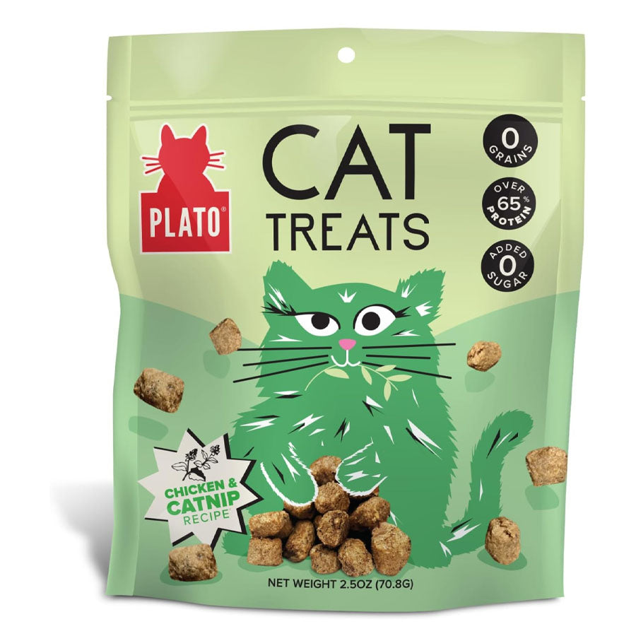 Plato Cat GF Treats Chicken & Catnip Recipe, 2.5oz