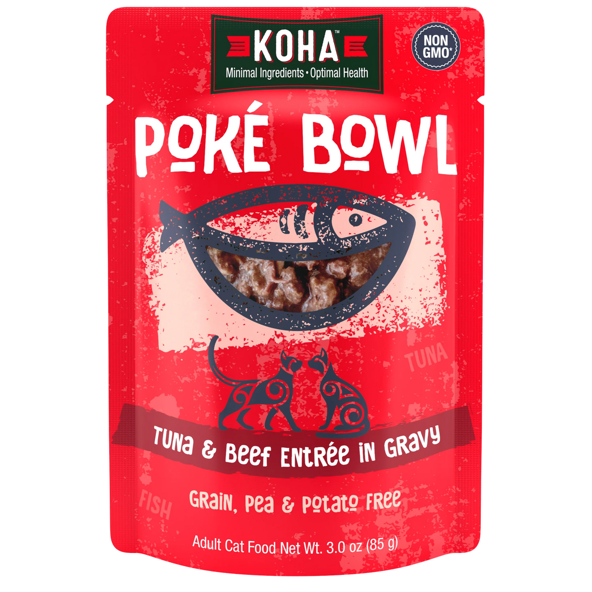 Koha Cat GF Poke Tuna & Beef, 3oz