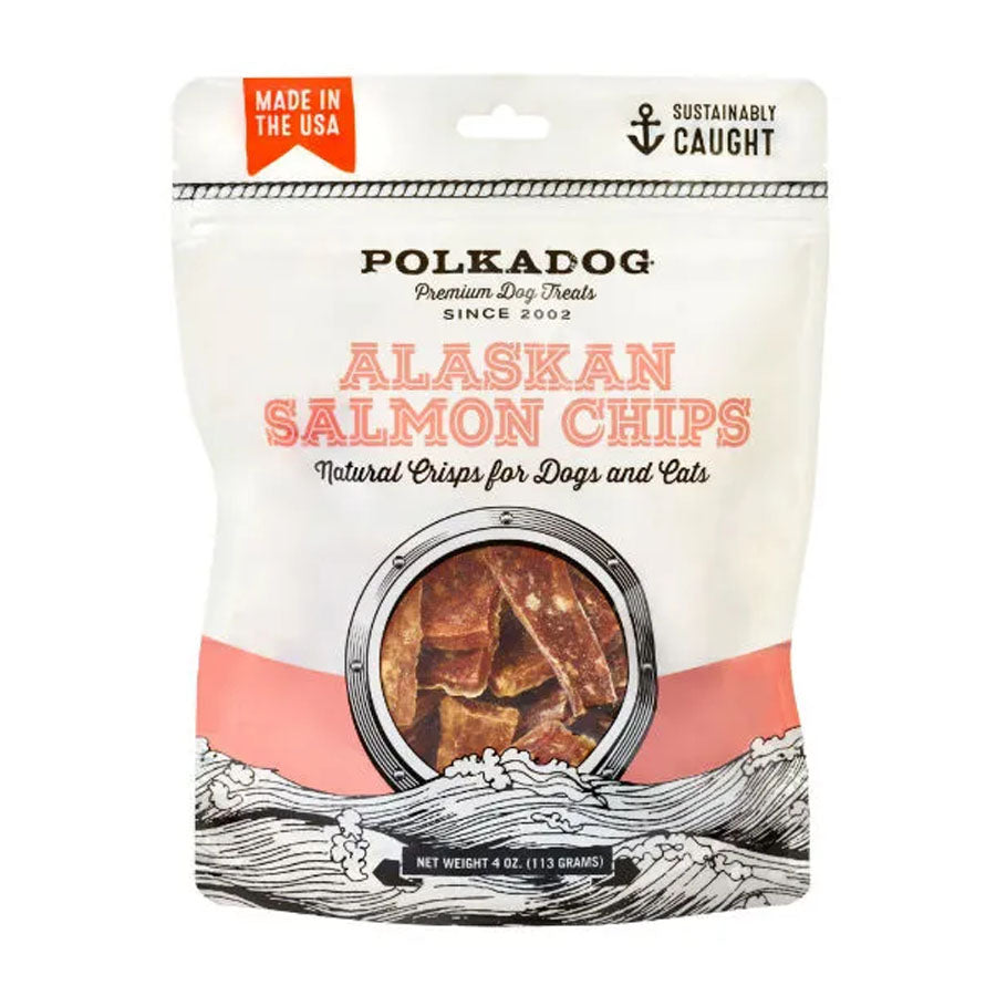 Polkadog Alaskan Salmon Chips, 4oz