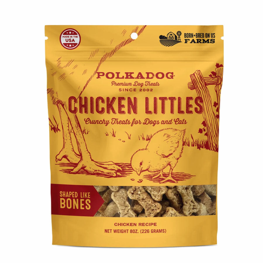 Polkadog Chicken Littles Bone Shaped, 8oz