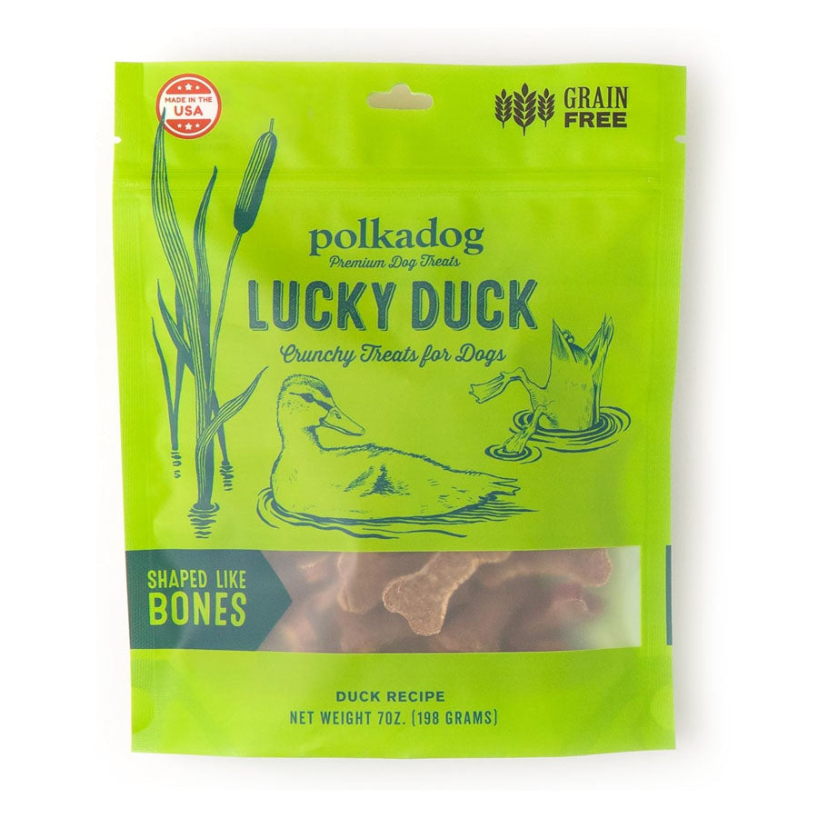 Polkadog Lucky Duck Bone Shaped, 8oz