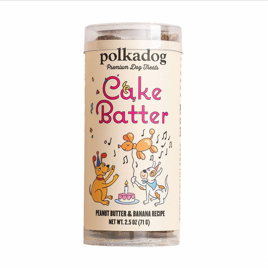 Polkadog Mini Tubes - Cake Batter - Peanut Butter and Banana - 2.5 oz