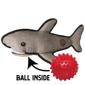 SnugArooz Saul the Shark w/ Rubber Spikey Ball, 19"