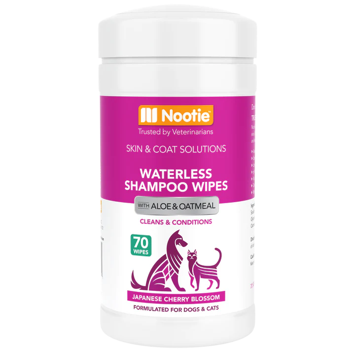 Nootie Waterless Shampoo Wipes Cherry Blossom, 70 Count