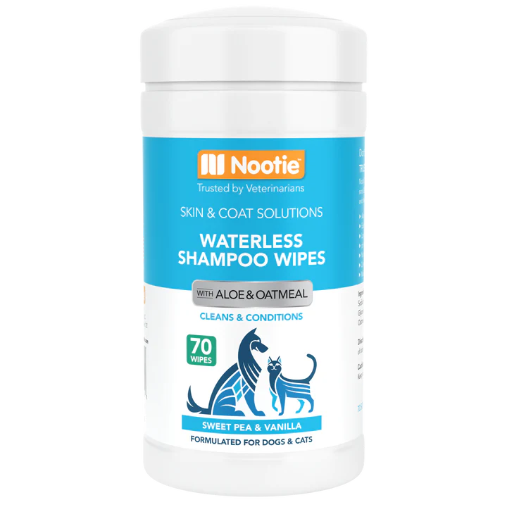Nootie Waterless Shampoo Wipes Sweet Pea, 70 Count