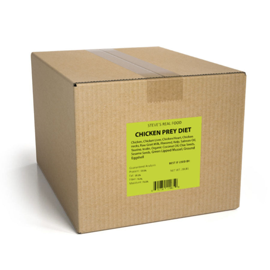 Steves Real Food Frozen Prey Chicken Patties, 20lbs