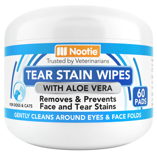 Nootie Tear Stain Wipes, 60 Count