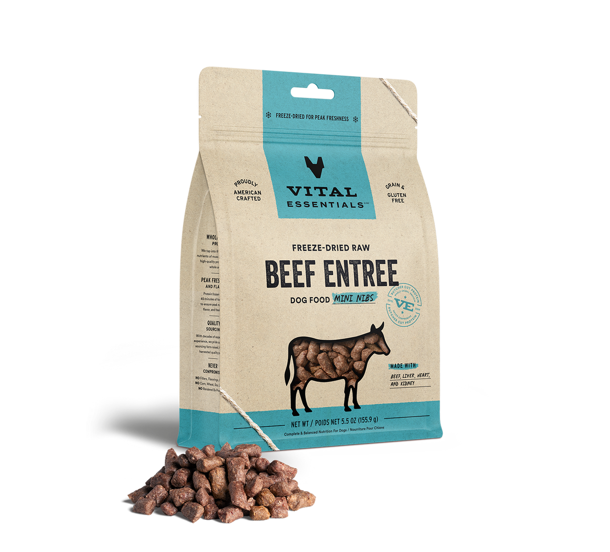 Vital Essentials Beef Crunchy Mini Nibs, 5.5oz