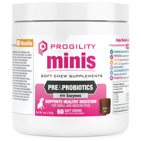 Nootie Progility Minis Pre & Probiotics Soft Chews, 60ct