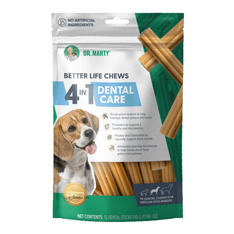 Dr. Marty Dental Chew Treat Medium Dog, 17.99oz