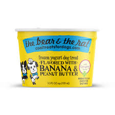 The Bear & Rat Dog Frozen Banana Peanut Butter Yogurt 4 Pack, 3.5oz