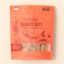 Polkadog Salmon Says Bone Shaped Crunchy Treats, 7oz