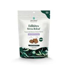 Pet Releaf Stress Releaf Peanut Butter & Carob CBD Edibites, Travel Size