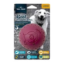 Tall Tails Dog Goat Ball Purple, 4"