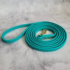 Pro-Mohs BioThane Super Grip Leash 5/8"X4', Teal